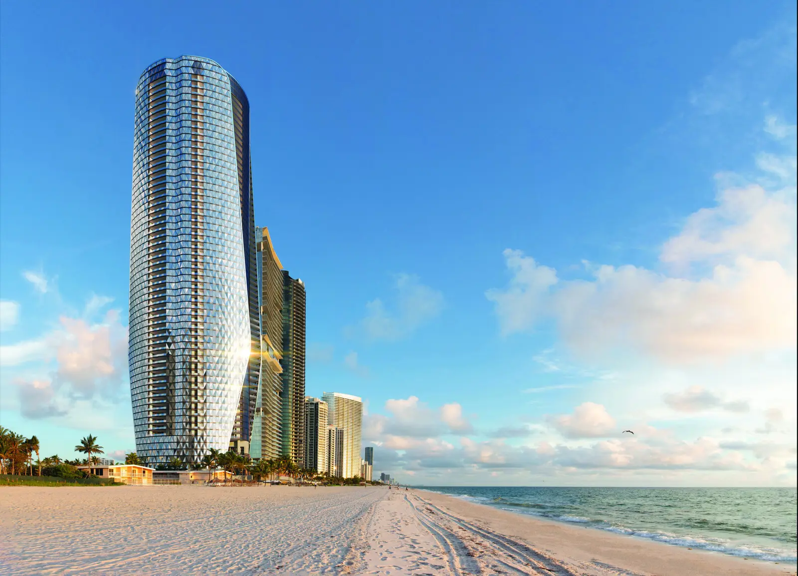 Torre Bentley Residences frente a la playa de Sunny Isles Beach
